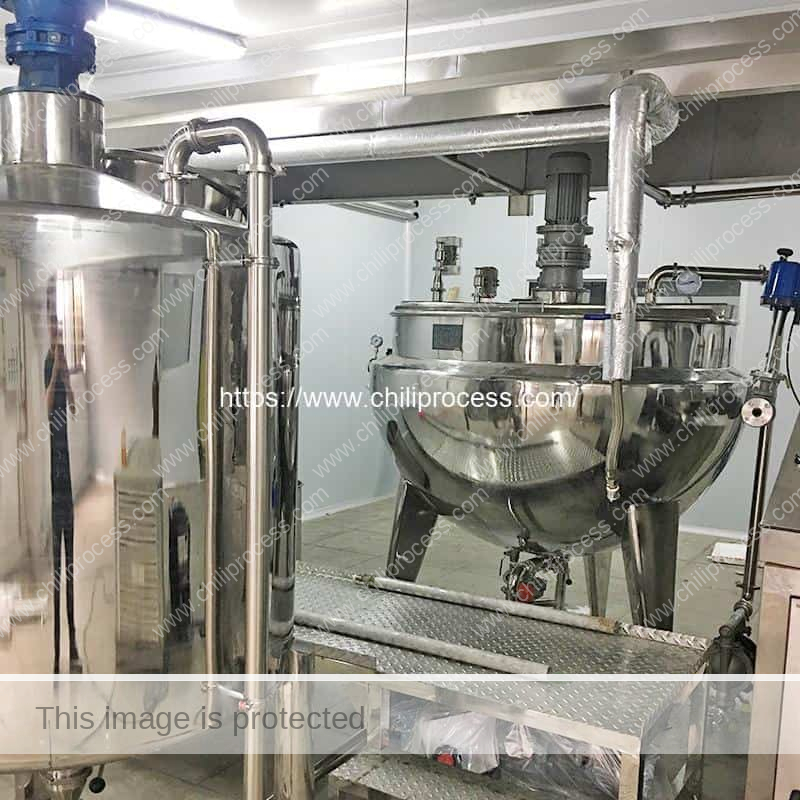 Chili-Sauce-Temperary-Storage-Tank-with-Mixer