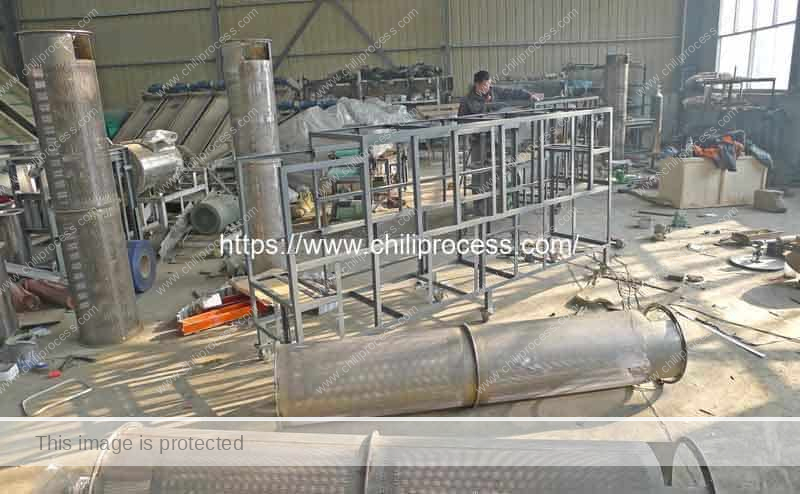 Stainless-Steel-Chili-Pepper-Stem-Cutting-Machine-Structure